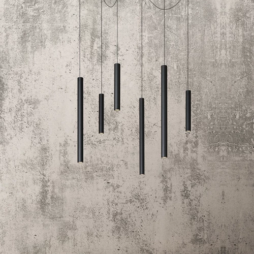 Lucide LORENZ - Pendelleuchten - Ø 120 cm - LED Dim. - 6x4W 3000K - Schwarz - Atmosphäre 1